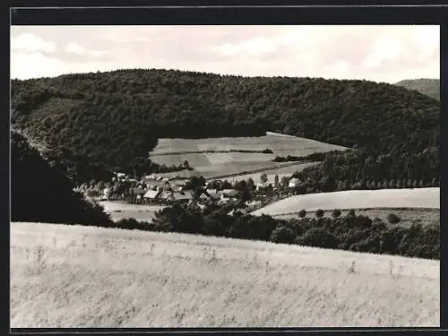 AK Krauthausen / Sontra, Gesamtansicht von einem Berg aus