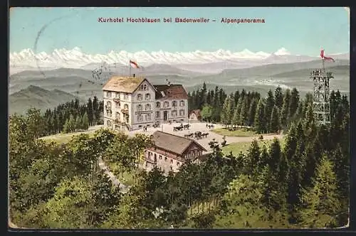 AK Badenweiler, Blick auf das Kurhotel Hochblauen