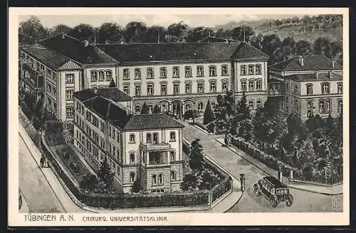 Künstler-AK Tübingen A. N., Chirurg. Universitätsklinik