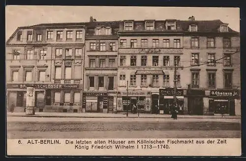 AK Berlin, Alte Häuser am Köllnischen Fischmarkt