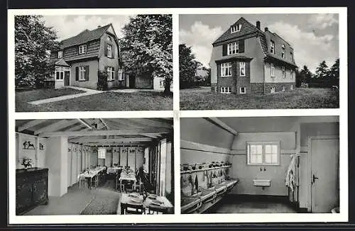 AK Wyk, Kinderheim Südstrand, verschiedene Aussenansichten und Innenansichten