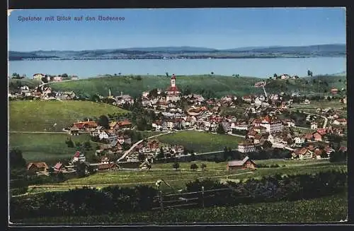 AK Speicher, Ortsansicht mit Blick auf den Bodensee