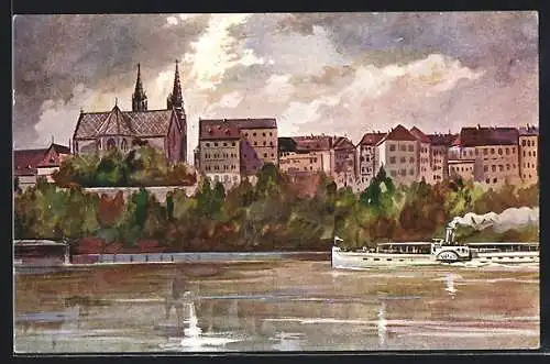 AK Basel, Münster mit Pfalz