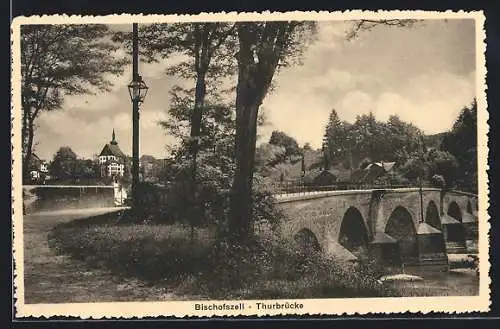 AK Bischofszell, Ortspartie mit Thurbrücke