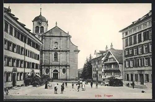 AK Trogen, Kirchplatz mit Blick auf die Kirche