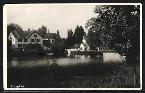 AK Hauptwil, Dorfpartie mit Weiher