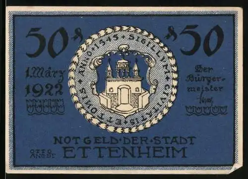 Notgeld Ettenheim 1922, 50 Pfennig, Wappen