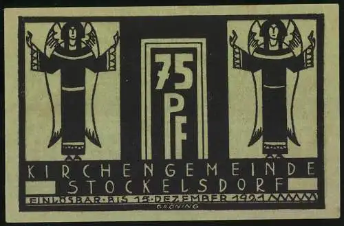 Notgeld Stockelsdorf 1921, 75 Pfennig, Herrenhaus