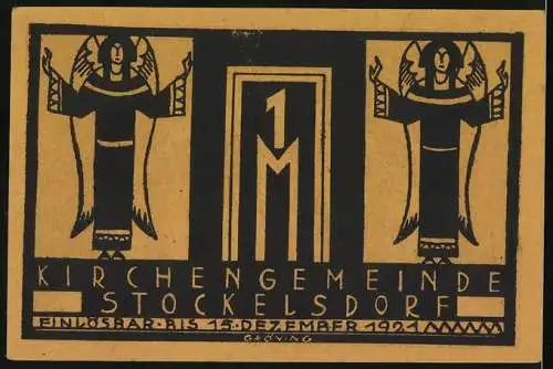 Notgeld Stockelsdorf 1921, 1 Mark, Wappen