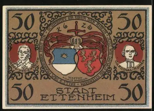 Notgeld Ettenheim 1922, 50 Pfennig, Wappen
