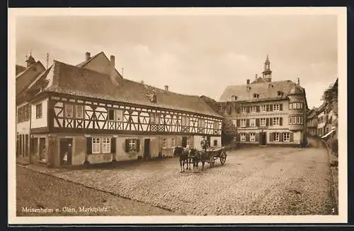 AK Meisenheim a. Glan, Motiv vom Marktplatz