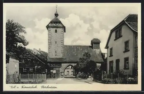 AK Zell am Harmersbach, Blick zum Storchenturm