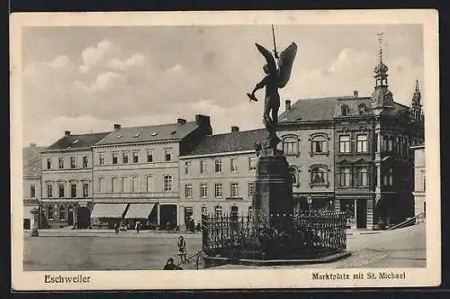 AK Eschweiler, Marktplatz mit St. Michael