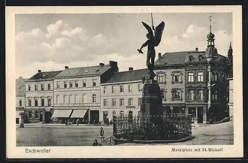 AK Eschweiler, Marktplatz mit St. Michael