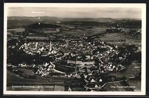 AK Sulzbach-Rosenberg / Bayr. Ostmark, Totalansicht aus der Vogelschau