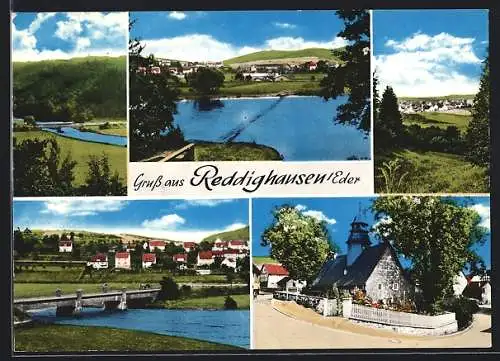 AK Reddighausen / Eder, Hotel-Pension Weinberg, Ortsansichten