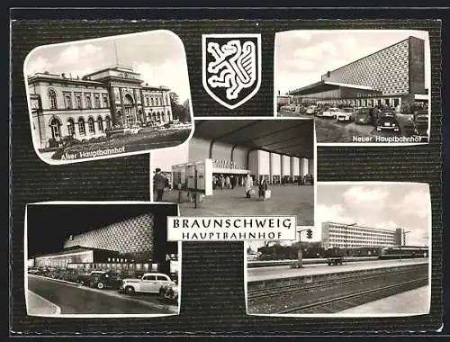 AK Braunschweig, Hauptbagnof, Mehrfachansichten