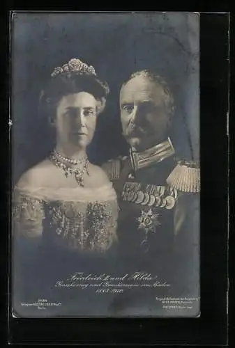 AK Friedrich II. und Gemahlin, Grossherzog und Grossherzogin von Baden
