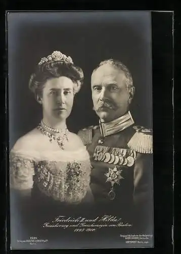 AK Friedrich II. und Gemahlin, Grossherzog und Grossherzogin von Baden