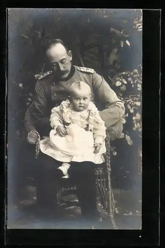 AK Prinz Max von Baden mit Sohn Berthold