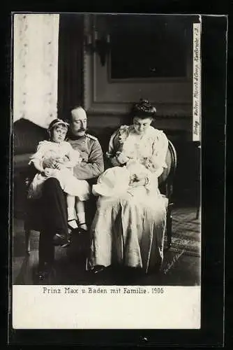 AK Prinz Max von Baden mit Familie, 1906
