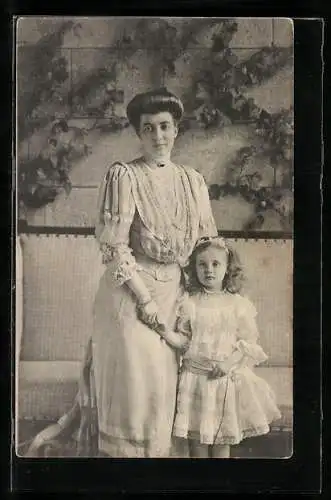 AK Prinzessin Max von Baden mit Tochter