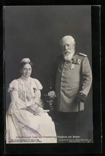 AK Grossherzogin Luise & Grossherzog Friedrich von Baden