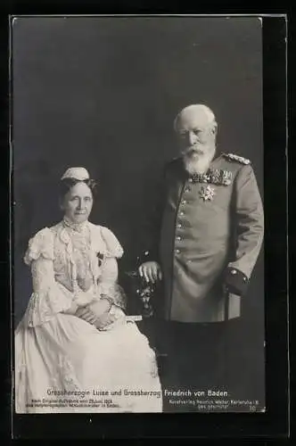 AK Grossherzogin Luise & Grossherzog Friedrich von Baden
