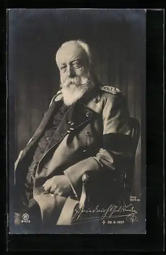 AK Grossherzog Friedrich I. von Baden in Uniform