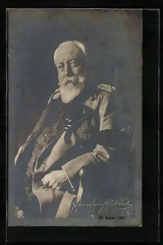AK Porträt Grossherzog Friedrich von Baden in Uniform