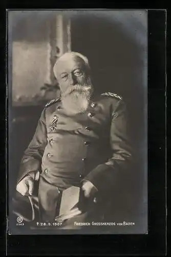 AK Friedrich Grossherzog von Baden in Uniform
