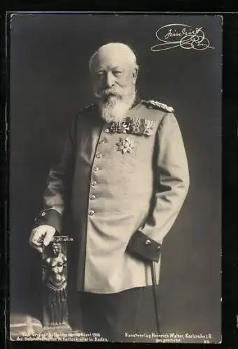 AK Friedrich Grossherzog von Baden, gestorben 28.9.1907