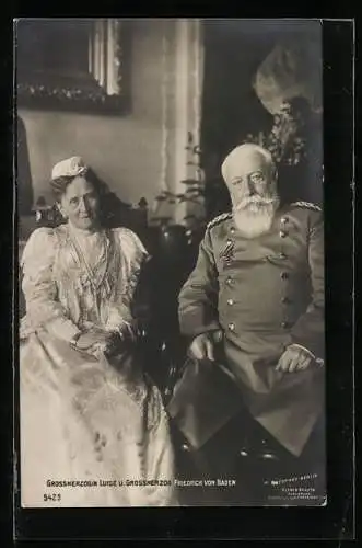 AK Grossherzogin Luise mit Grossherzog Friedrich von Baden