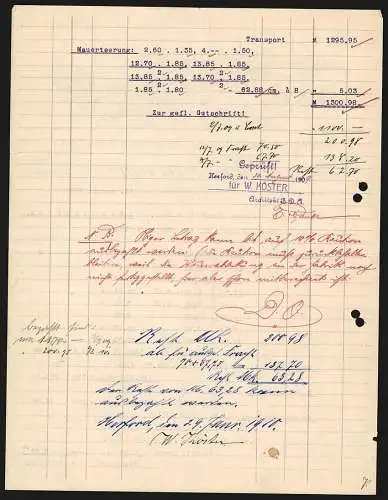 Rechnung Viersen 1909, Peter Genenger, Niederrheinische Asphalt-, Dachpappen- & Steinkohlenteer-Producte-Fabrik, Betrieb