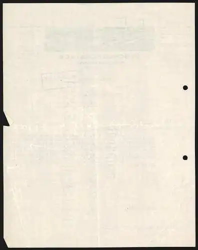 Rechnung M. Gladbach 1927, W. Schlafhorst & Co., Maschinenfabrik, Das Betriebsgelände mit eigener Gleisanlage