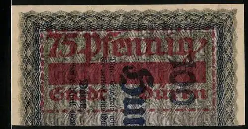 Notgeld Düren 1921, 75 Pfennig, Ornamente
