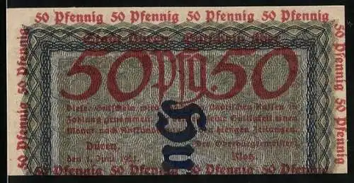 Notgeld Düren 1921, 50 Pfennig, Ornamente