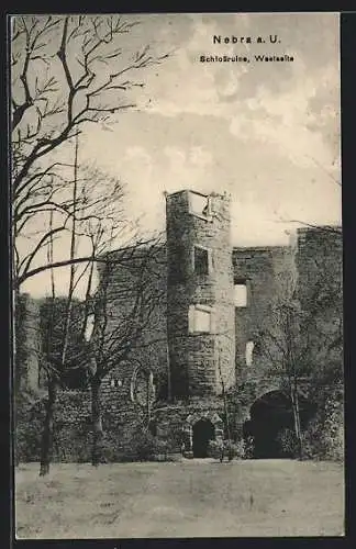 AK Nebra, Schlossruine, Westseite