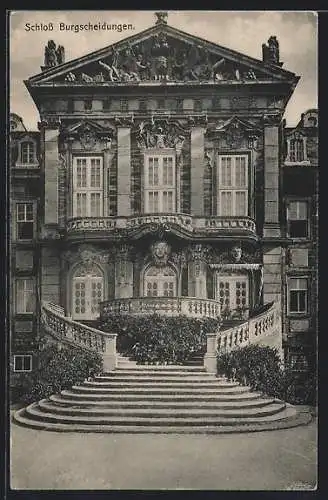AK Burgscheidungen, Treppenaufgang zum Portal des Schlosses
