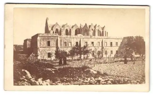 Fotografie unbekannter Fotograf, Ansicht Bait Dschala, Blick auf die Ruine des alten Kloster