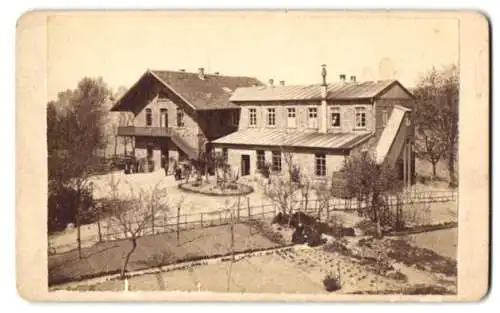 Fotografie Franz Richard, Heidelberg, unbekannter Ort, altes Hotel und Gastwirtschaft