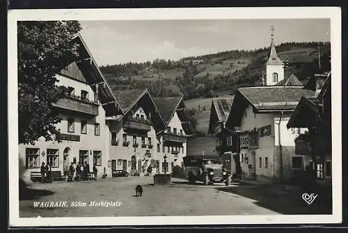 AK Wagrain, Blick auf den Marktplatz