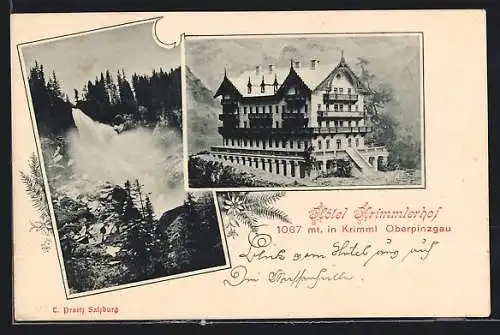 AK Krimml, Hotel Krimmlerhof, Wasserfall