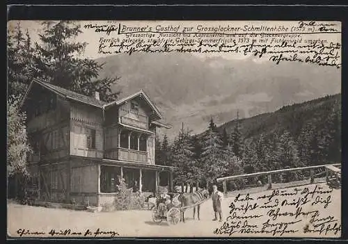 AK Zell am See, Brunner`s Gasthof Grossglockner-Schmittenhöhe