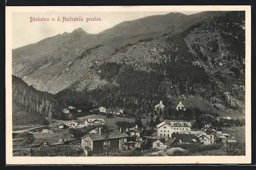 AK Böckstein, Blick von der Haltestelle auf den Ort