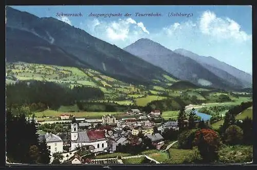 AK Schwarzach /Tauernbahn, Teilansicht