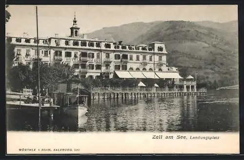 AK Zell am See, Landungsplatz, Hotel am See