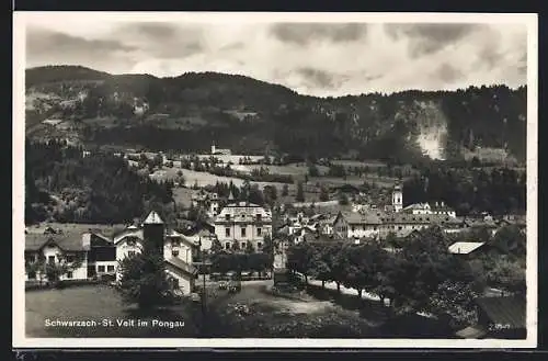 AK Schwarzach-St. Veit im Pongau, Ortspartie mit Gasthof