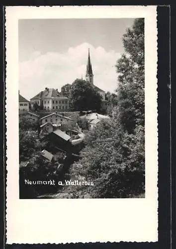 AK Neumarkt /Wallersee, Ortsansicht mit Kirche