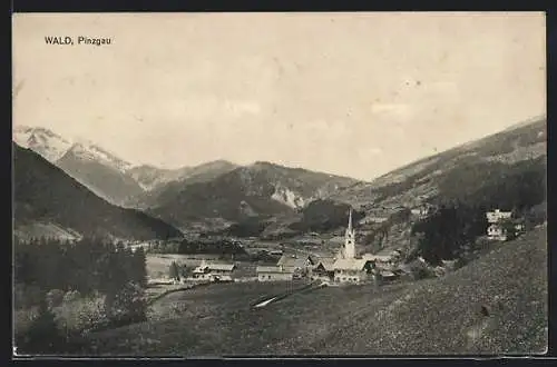 AK Wald /Pinzgau, Ortsansicht mit der Kirche im Tal